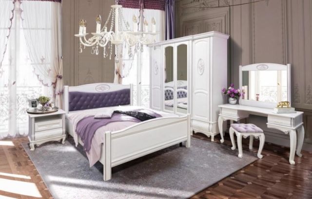 Спальня Оскар с 4-дв. Шкафом (белая эмаль) IVNA Мебель   фото